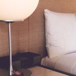 Family Stay Barcelona - Silver and White Desk Lamp Beside Bed
