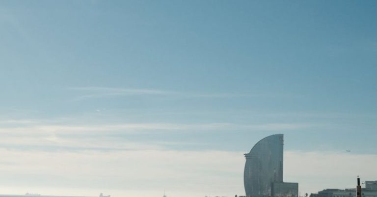 Barcelona Beaches - Beach on the Shores of Barcelona with 5-star Hotel W Barcelona