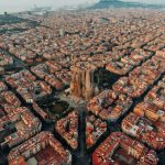 Barcelona - aerial view of city buildings during daytime