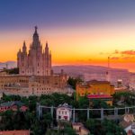 Barcelona - cathedral on hill
