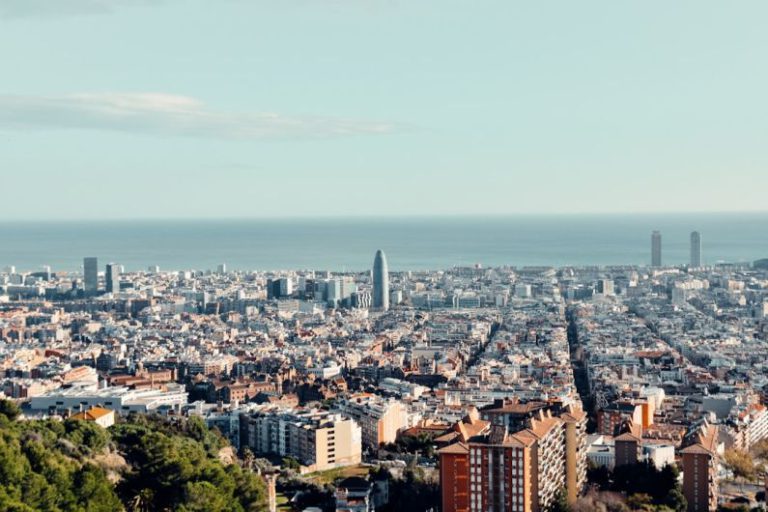 Barcelona - aerial view of city buildings during daytime