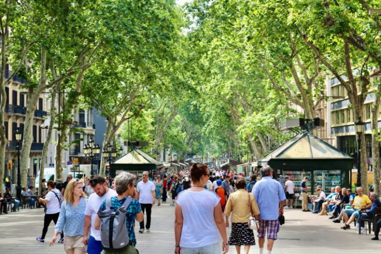Barcelona - people walking on street during daytime