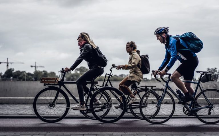 Cyclists - people riding bike