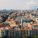 Barcelona - aerial photography of city infrastructures