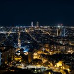 Barcelona - city lights during night time
