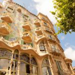 Gaudi - worm view photo of brown concrete building