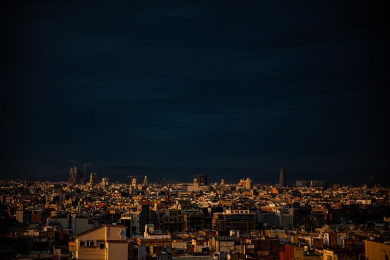 Barcelona Night - city with high rise buildings during night time