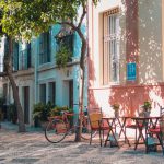 Barcelona - two brown table outside