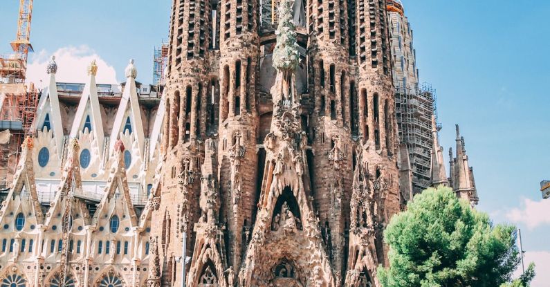 Barcelona - Brown Painted Infrastructure Beside Trees