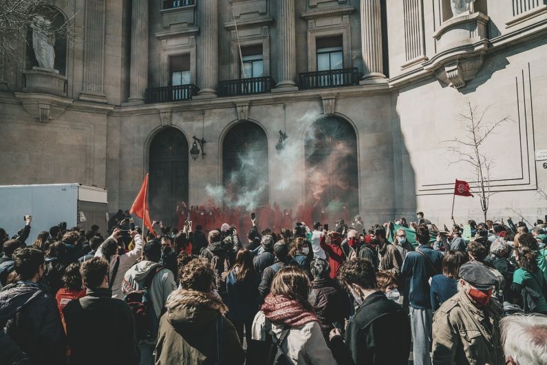 Barcelona - riot, protest, street