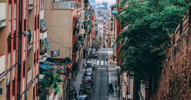 Barcelona - Road Between Buildings
