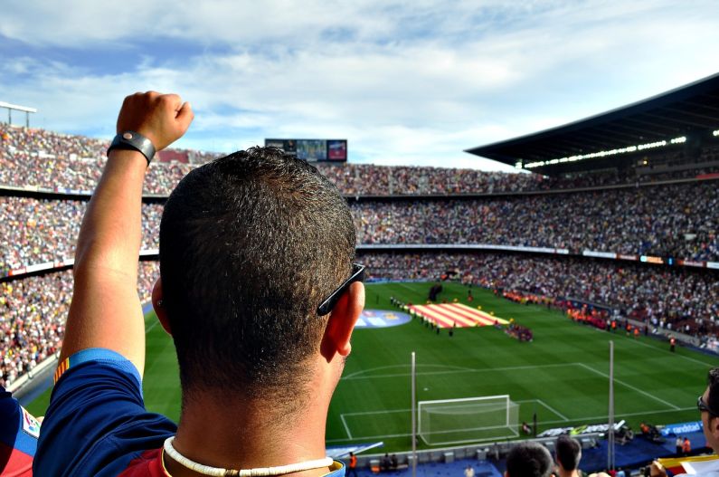 Barcelona Football - man, fan, person