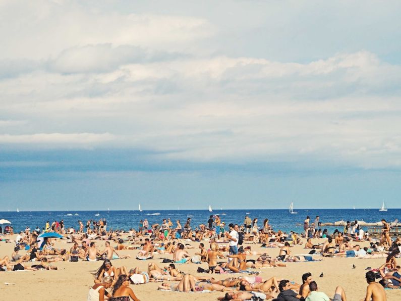 Barcelona Beach - people on brown sand beach